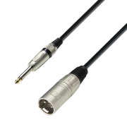 cable XLR 3 mâle vers JACK 6.35 mono mâle 3m noir