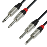 Câble Audio 2 x Jack 6,35 mm mono REAN vers 2 x Jack 6,35 mm mono REAN 1,5 m
