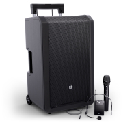 ANNY® 12 HBH2 B6 LD Systems - Enceinte autonome 12″ portable Bluetooth® sur batterie avec mixage et 1 micro main + 1 serre tête sans fil