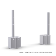 MAUI11 G3 MIX W LD Systems - Colonne de sonorisation portable 1460W 125dB avec table de mixage numérique, blanc