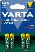 Lot de 4 piles rechargeable Varta LR3 AAA 1000 mAh