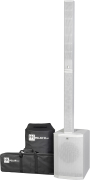 POLAR10-MK2-W HK AUDIO - Système colonne amplifié Bluetooth TWS avec mixeur et housses Bla