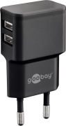 Double chargeur USB noir 2.4A