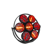 ARDECO 7GLD J.COLLYNS – Projecteur retro 7 x 60W Blanc chaud et couleur