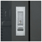 Rack 19 pouces 12U avec porte en verre et grille de ventilation sur roulette et pied