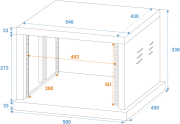 Armoire de RACK 6U acier simple