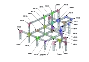 Structure ASX33 Angle 3 départs à plat 90° de 0,71 x 0,5 m