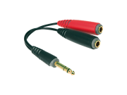 AYS-1 Klotz Adaptateur Jack 6.35 TRS (stéréo) vers 2 Jack 6.35 femelles mono 20cm