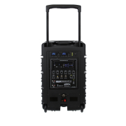 BE 9412 V2 Power Acoustics - enceinte autonome avec lecteur CD MP3 SD USB DIVX Bluetooth et 2 micro mains sans fil UHF