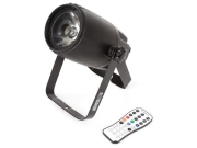 Projecteur spot Led 15W RGBW Faisceau 4° DMX et télécommande