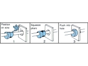 Serre câble plats dimensions 3X5,6mm pour châssis 1 à 1,6mm