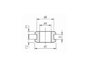 Serre câble plats dimensions 3X5,6mm pour châssis 1,9 à 2,5mm