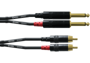 Câble Cordial CFU1.5PC 2 RCA vers 2 Jack Mono 6.35 long 1.5m