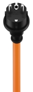 Cordon adaptateur caravane fiche mâle PC16 vers P17 femelle + reprise PC16 shucko 1,5m