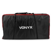 DB6 Pro Vonyx Cabine DJ Pliable – Écran Pupitre Professionnel avec Support TV 65