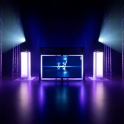 DB6 Pro Vonyx Cabine DJ Pliable – Écran Pupitre Professionnel avec Support TV 65