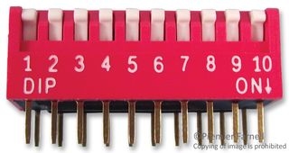 Interrupteur dipswitch 10 voies coudé