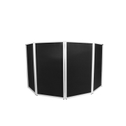 DJ PANEL 120 WH Yourban DJ - Devant de scène 4 panneaux acier blanc avec lycras noir et blanc + housse