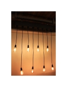 Câble d'extension douille E27 mâle vers E27 femelle longueur 1m noir