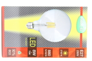 Ampoule globe 120mm à filament led 8W blanc chaud 2700K