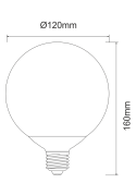 Ampoule Beneito Faure led Globe 120mm E27 14W 2700K 1320 lumens
