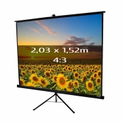 Ecran de projection 4/3 200 X 152 sur trépied