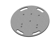 embase lourde ASD EML60 pour structure alu carrée ou triangle 290 diamètre 60 poids 33kg