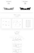 Lot de 4 fixations en plastique permettant de fixer les panneaux Artnovion équipés de cadre en bois directement sur un mur ou un plafond