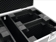 Flight case roadinger - pour 4 lyres moyennes avec roulettes
