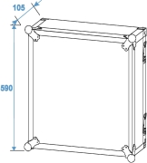 Flight Case rack 12U sur roulettes 2 capots fermetures Pro
