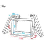 Flight case 8U court pour effets
