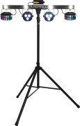 FLORIDABAR-II Algam Lighting – Set de projecteurs led PAR + Derby + Strobe + laser avec stand et housse