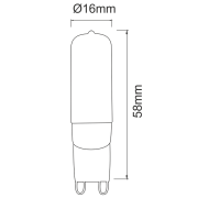Ampoule G9 led Beneito et faure 2.8W long 3000K