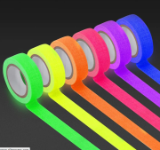 Lot de 6 mini gaffer fluo 15mm de large et 5m de long par rouleau