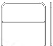 Garde corps 1m pour praticables