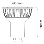 Ampoule Beneito Faure à led SHARP GU10 230V 8W blanc Chaud 3000K 60°