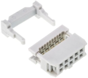 Connecteur HE10 femelle 10 pts pas 2,54mm