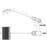 BT-BOOTHLITE 35TWD Briteq - Projecteur LED blanc élégant avec intensité et température de couleur réglables