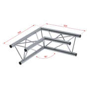 DECO22T-AG01 Contestage - Angle Triangulaire 220 mm 2 directions 50 cm 90° Livré avec 1 kit de jonction