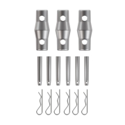 DECO22T-AG02 Contestage - Angle Triangulaire 220 mm 3 directions 50 cm droit 90° Livré avec 2x kits de jonction