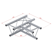 DECO22T-AG04 Contestage - Angle Triangulaire 220 mm 3 directions 90° Livré avec 2x kits de jonction