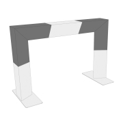 DECO22T-AG05 Contestage - Angle Triangulaire 220 2 directions 50 cm 90° vertical Livré avec 1 kit de jonction