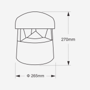PARK30-8019 Audiophony Pa - Enceinte borne d’extérieur IP66 30W 100 V ou 8 ohms