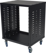 Rack metal 12U sur roulettes format 19 pouces
