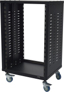 Rack metal 16U sur roulettes format 19 pouces