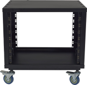 Rack metal 8U sur roulettes format 19 pouces