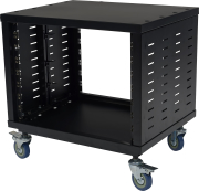 Rack metal 8U sur roulettes format 19 pouces