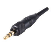 Fiche jack noire à vis à souder pour pocket Sennheiser