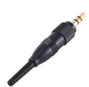 Fiche jack noire à vis à souder pour pocket Sennheiser