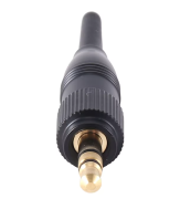 Fiche jack noire à vis à souder pour pocket Sennheiser